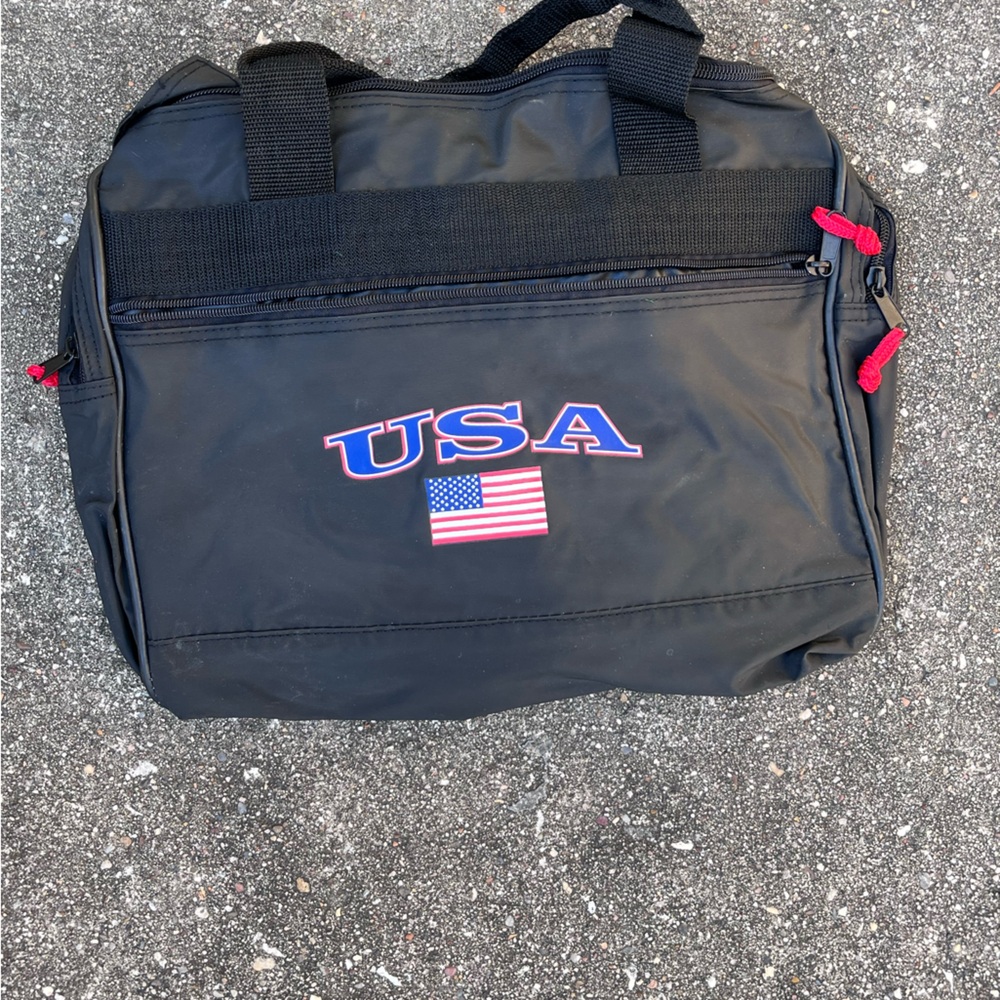 Black USA Flag Men's Bag